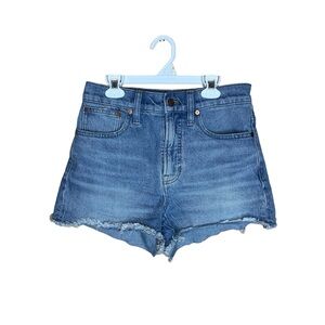 Madewell The Perfect Jean Shorts Curvy High Rise Distressed Denim Shorts